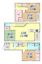 松下町貸家の物件間取画像